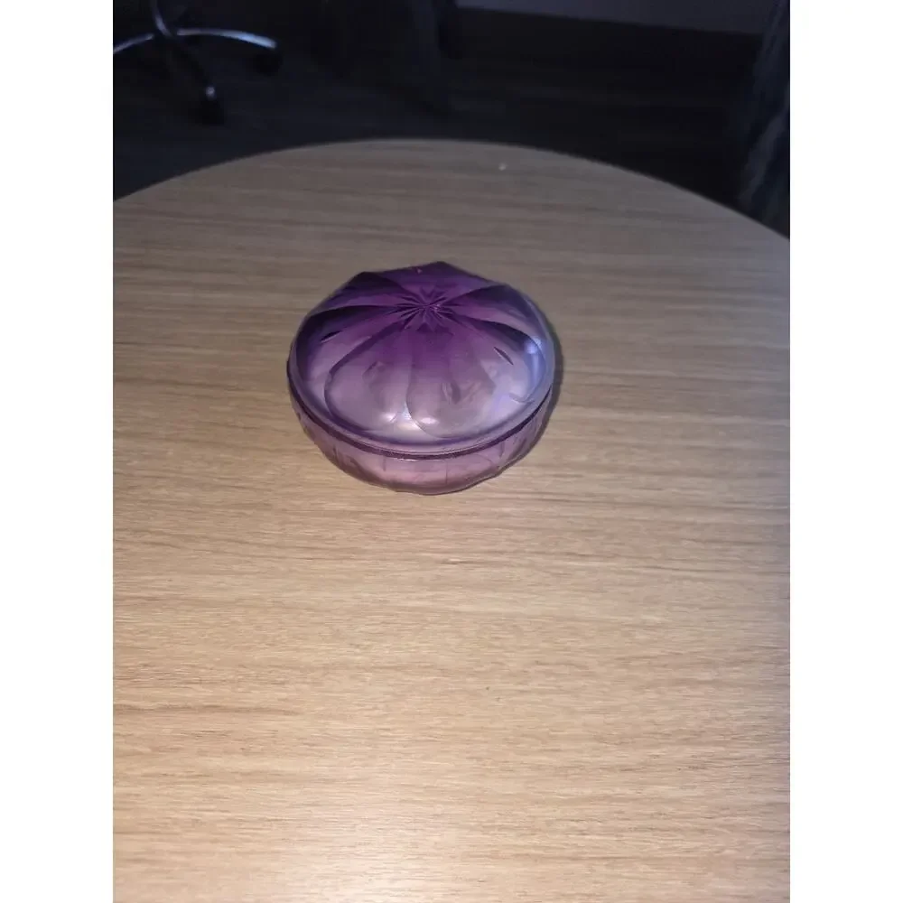 NWT Anthropologie Blooming Tulip Fields Glass Candle 2-Wick Purple Iridescent